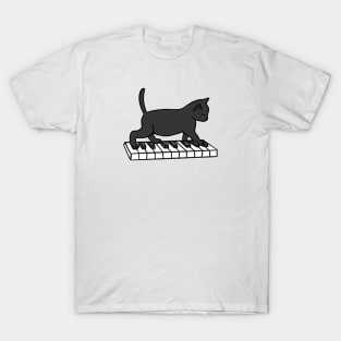 Cat Playing Piano T-Shirt